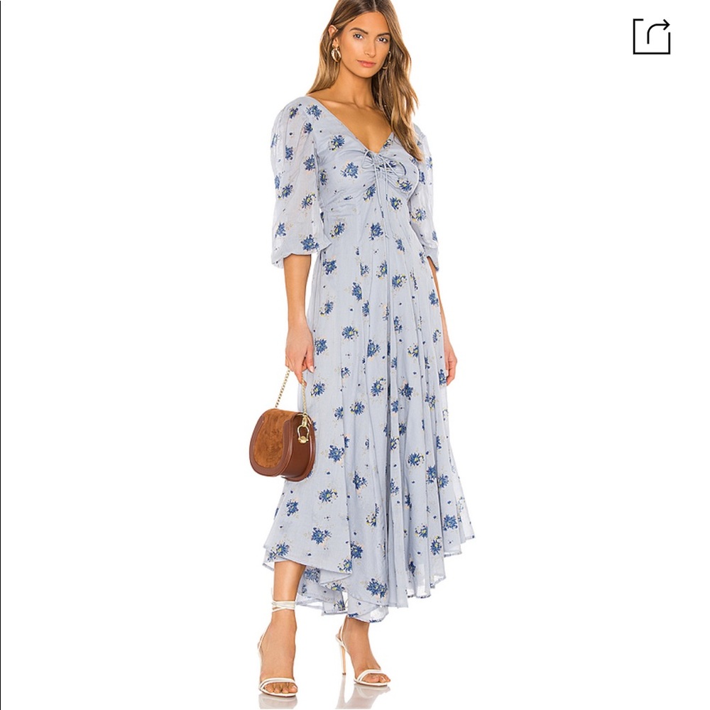 Free people blue floral maxi dress